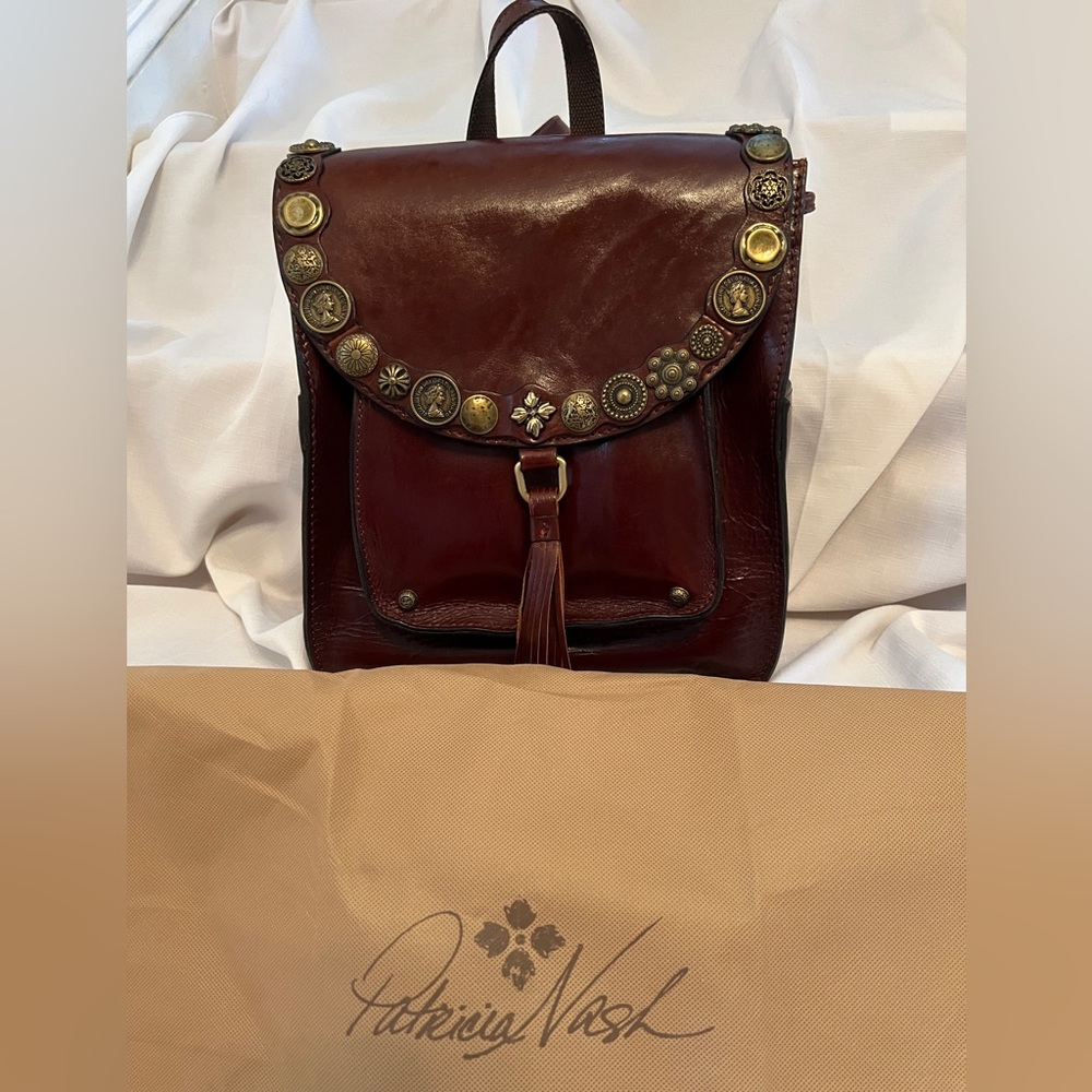 Patricia Nash Italian Leather Backpack. Gem